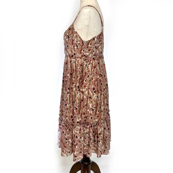 Fossil Mauve Pink Print Babydoll Dress, M - Picture 2 of 8